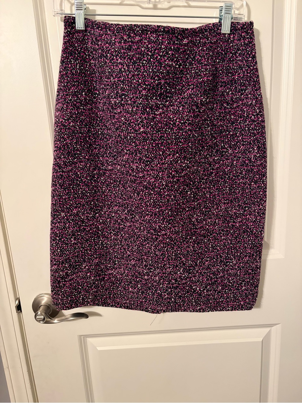 Calvin Klein Pink and Black Tweed Pencil Skirt